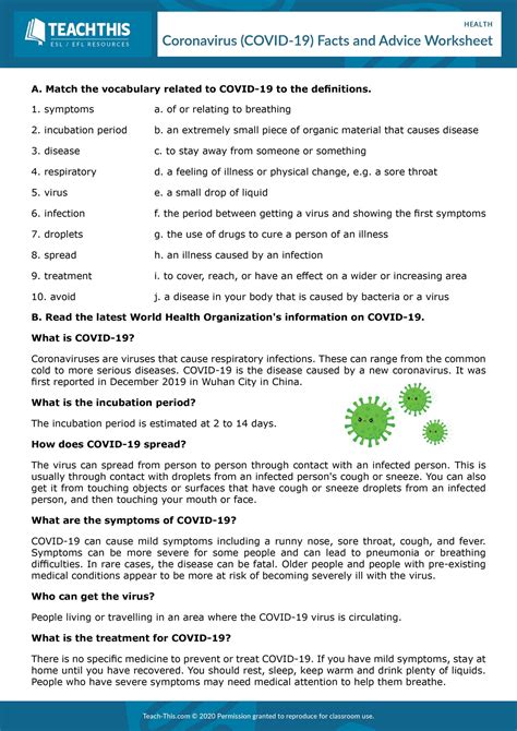 COVID Printable Worksheets