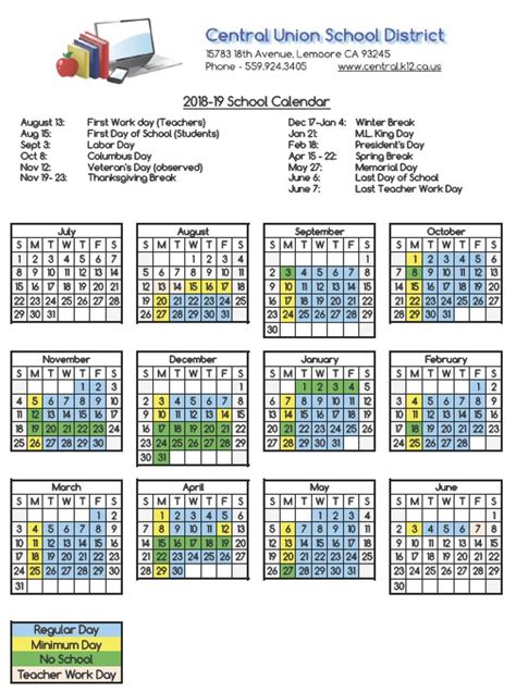 CUSD Benefits of the School Calendar