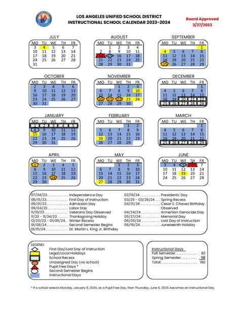 CUSD School Calendar and Academic Success