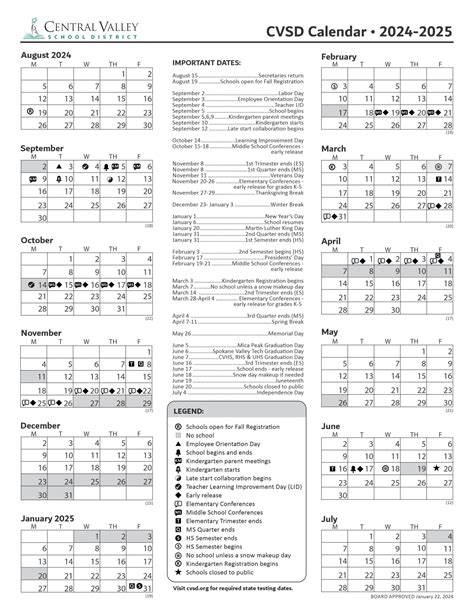 CVSD Calendar Tips