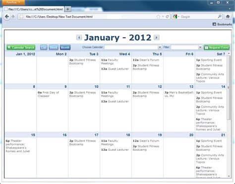 Calendar Accessibility and Communication