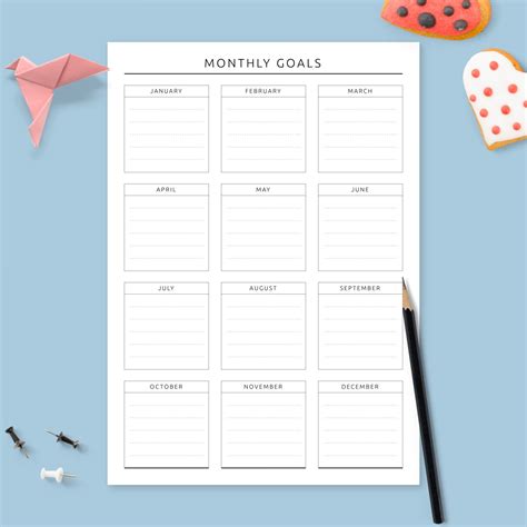 Calendar Goals and Objectives