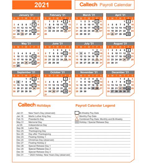 Caltech Academic Calendar Structure