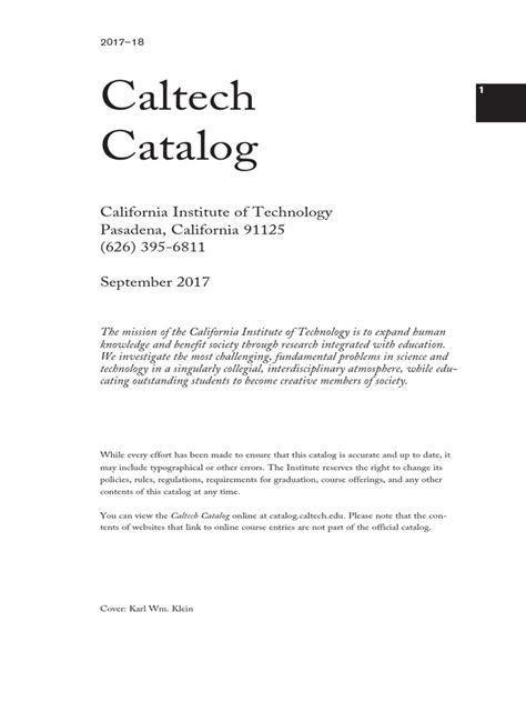 Caltech Academic Terms