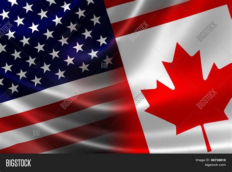 Canada and USA Flags