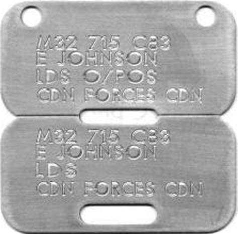 Canadian Forces Dog Tag Collection