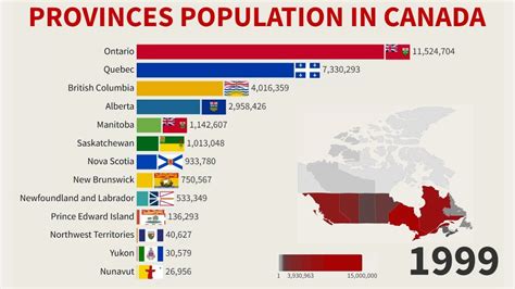 A map of Canada showing the 10 provinces