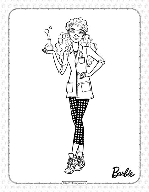 Career Barbie coloring pages