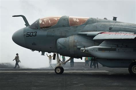 Carrier Air Wing 8 EA-6B Prowler Takeoff