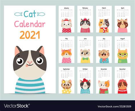 Cat Calendar Designs