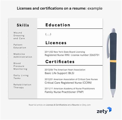 Certifications and Licenses