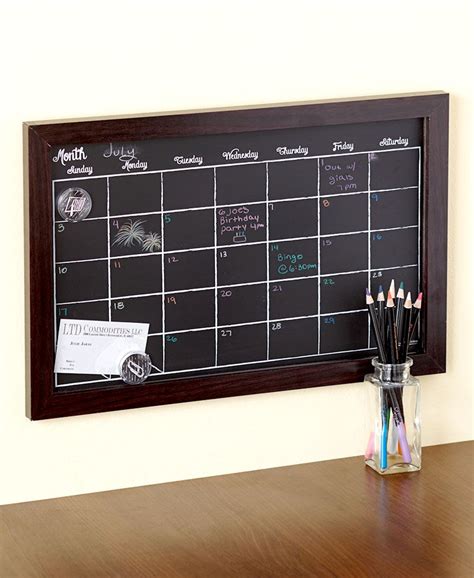 Chalk Board Calendar Organizers