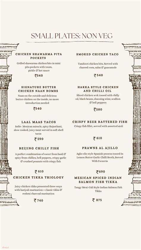 Check All Saints Menu