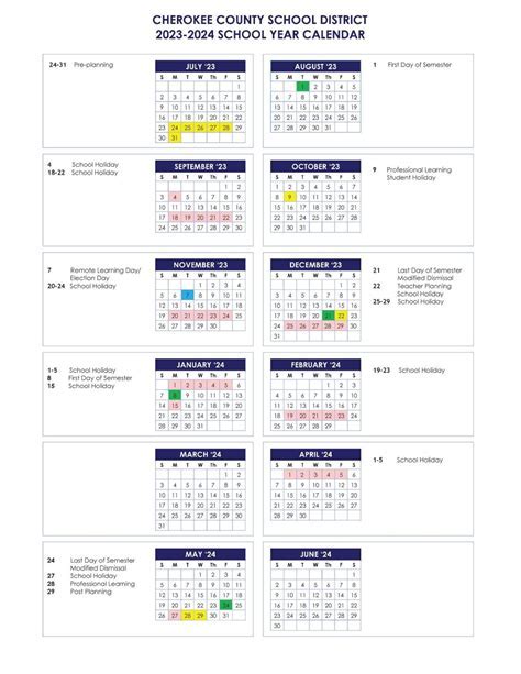 Cherokee County Schools Ga Calendar Image 7