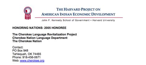 Description of Cherokee Language Revitalization