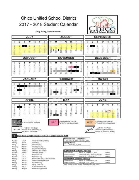 Chico State Calendar View