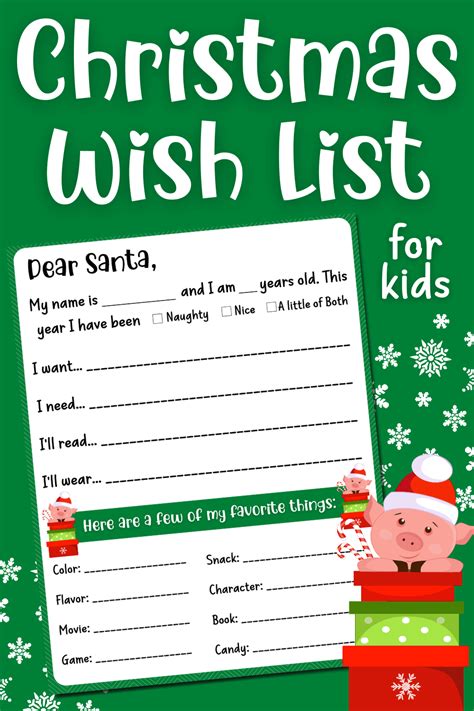 Christmas List Ideas for Kids