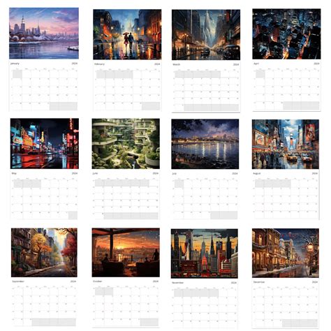 Cityscape Compact Calendar