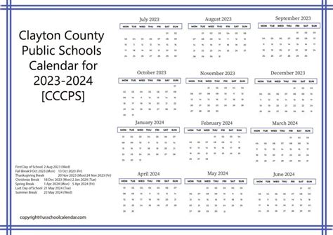 Clayton County Schools Calendar Tips for Educators