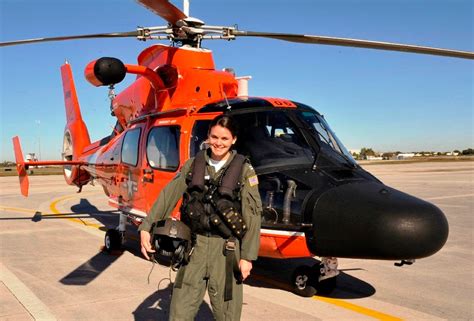 Coast Guard Helicopter Pilot in action