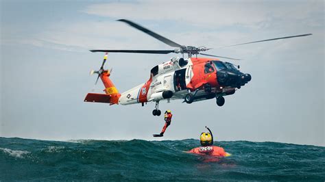 Coast Guard Rescue Swimmer in action