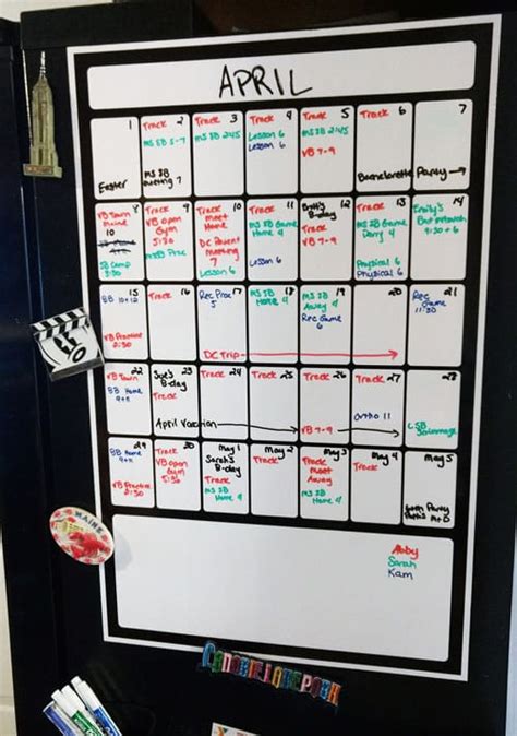 Color-Coded Giant Whiteboard Calendar