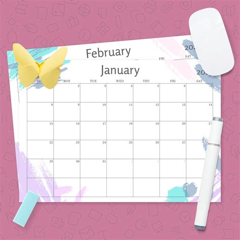 Colorful Calendar Prints