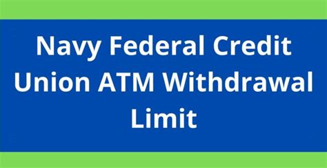 Common Issues with Navy Federal ATM Limits