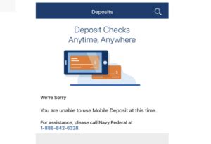 Common Issues with Navy Federal Mobile Deposit