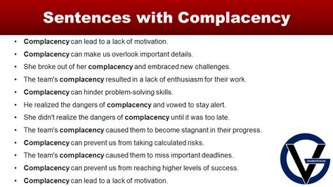 Complacency Examples