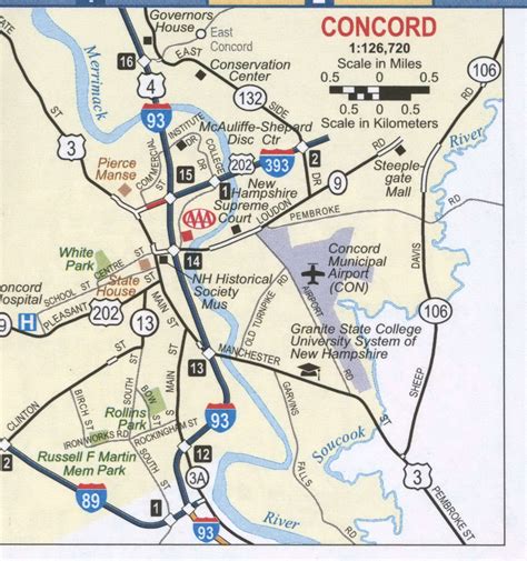 Concord Getting Around Map