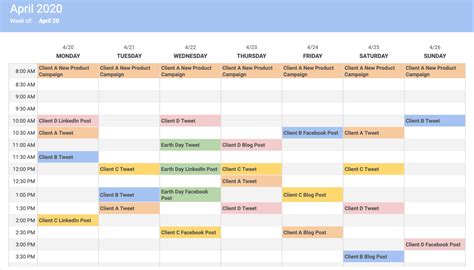 Content Calendar