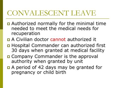 Convalescent Leave