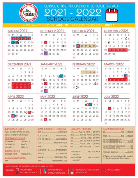 Corpus Christi Isd Calendar Image 9