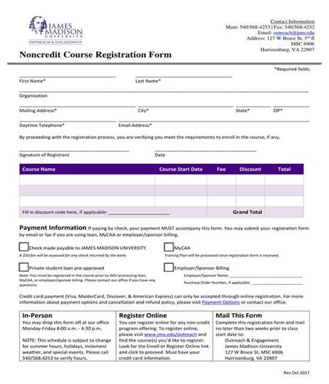 Course Registration and Add/Drop Deadlines