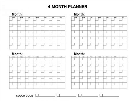 Creating a 6-Month Calendar