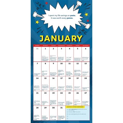 Creating Your Own 7 Jokes Calendar