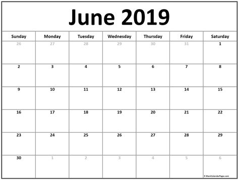 Creating a June Calendar Template