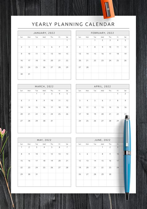 Customizable Annual Calendar templates