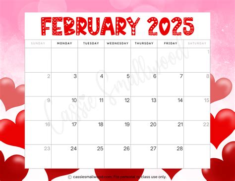 Customizing February 2025 calendars