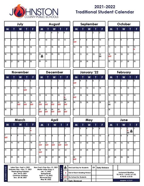 Customizing Johnston County Schools Calendar