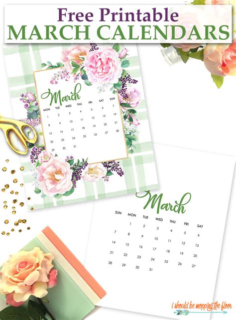 Customizing March Printable Calendar