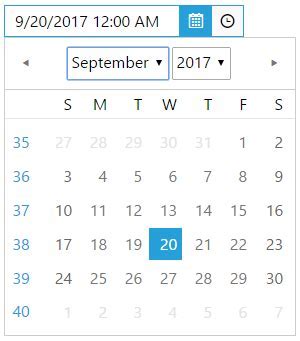 Customizing UA Calendar