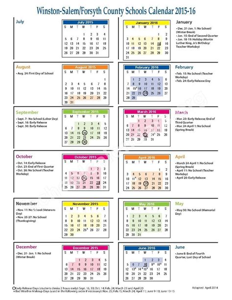 Customizing WSFC Schools Calendar