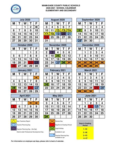 Dade County Public Schools Calendar Image 1