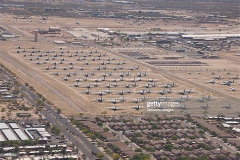 Aerial view of the Davis Monthan Air Force Base Boneyard