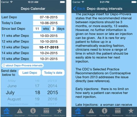 Description of Depo Provera Injection Schedule