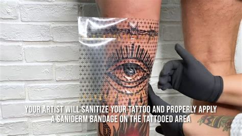 Derma Shield Tattoo Protection in action