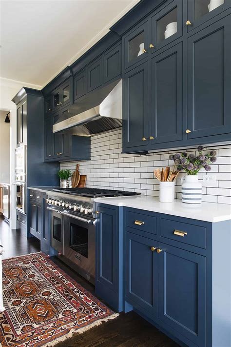 Designing with Navy Kitchen Cabinets