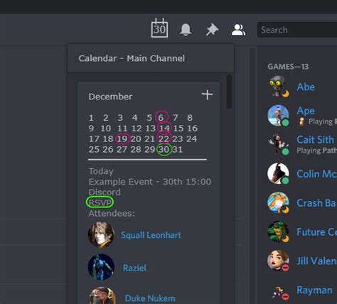 Discord Availability Calendar Team Productivity